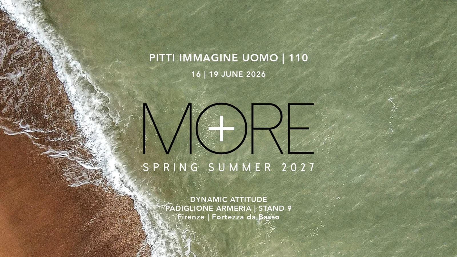 Invito Pitti Immagine Uomo 110 — Italian More — Spring Summer 2027 — 16|19 Giugno 2026 — Firenze Fortezza da Basso — Padiglione Armeria Stand 9